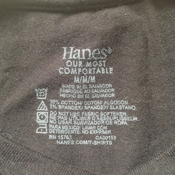 Hanes 🛍️ Men's Black T - Shirt Sz M - Picture 4 of 4